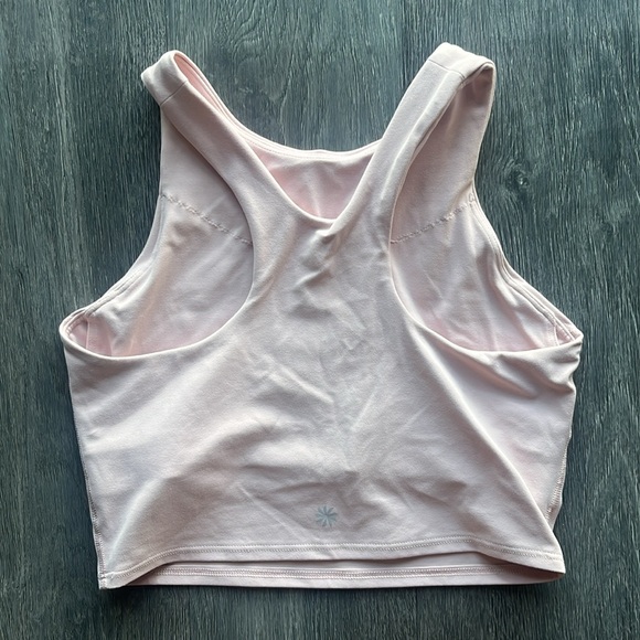 Athleta High Neck Crop Tank ✧ Light Pink ✧ Size XS - Picture 2 of 4
